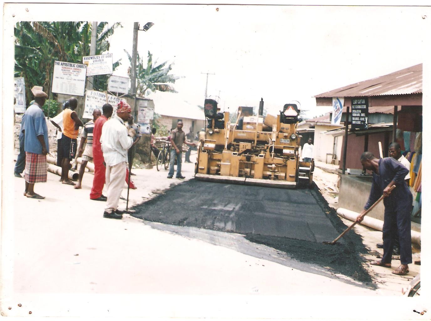 Personnel at a construction work site